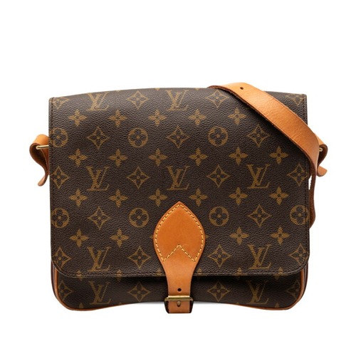 ルイ ヴィトン モノグラム カルトシエールGM 斜め掛け ショルダーバッグ M51252 ブラウン PVC レザー レディース LOUIS VUITTON 【中古】