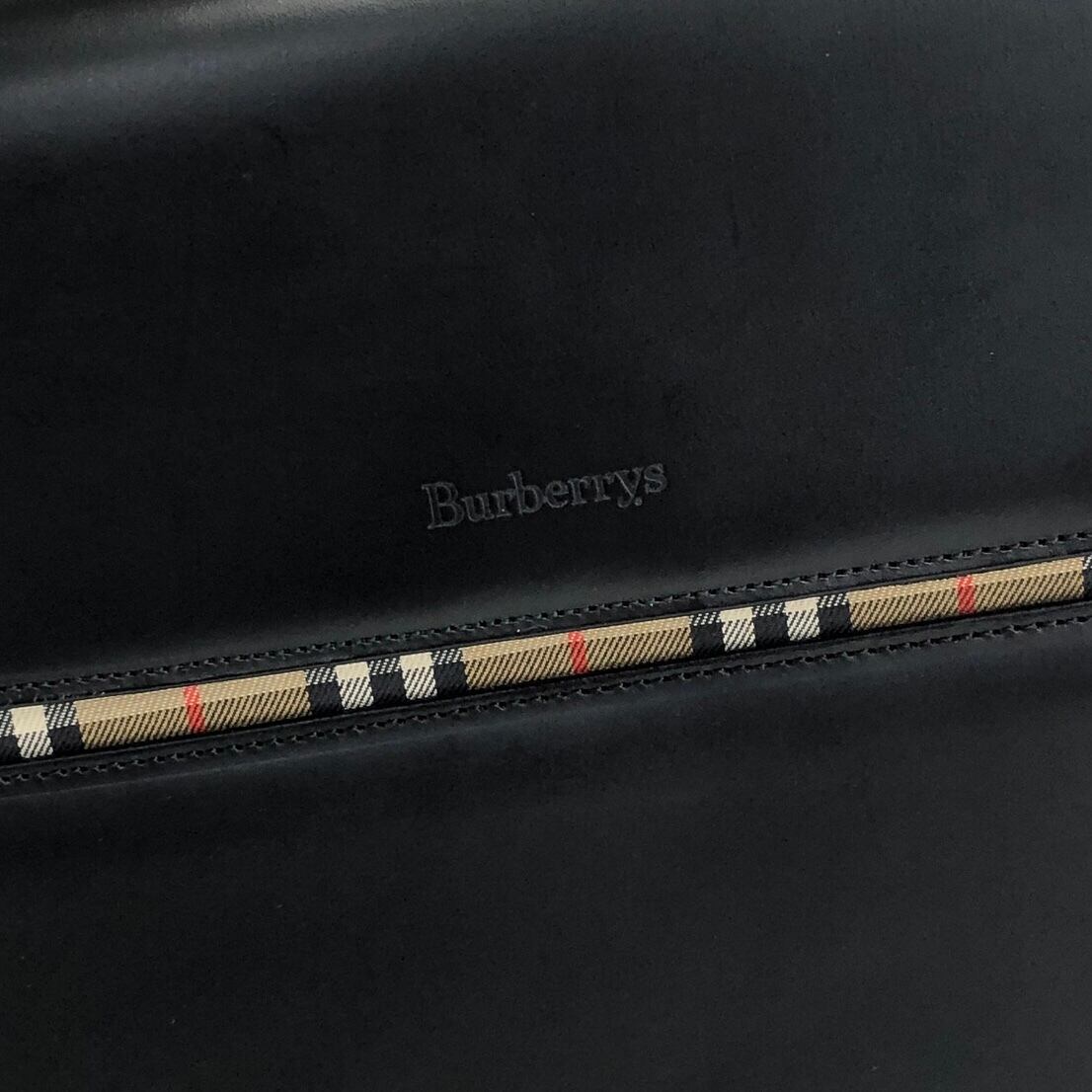 BURBERRY バーバリー クラシックチェック レザー トートバッグ