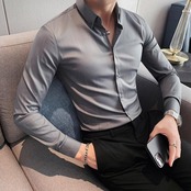 slim striped shirt 00078