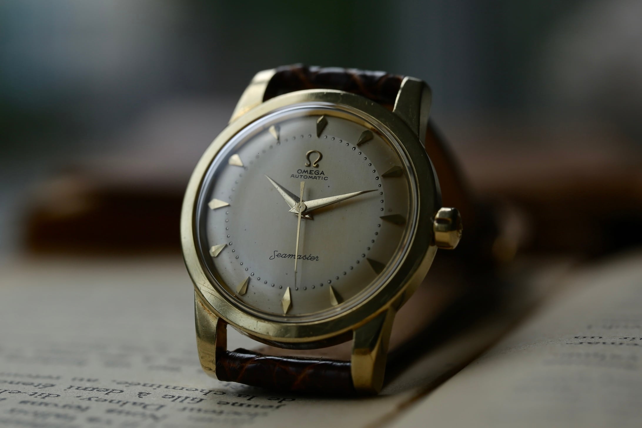 【OMEGA】1953年製 オメガ シーマスター1st 後期 2トーンダイヤル ビッグヘッドΩ パールドットインデックス OH済み / Vintagewatch / Seamaster / Cal.354