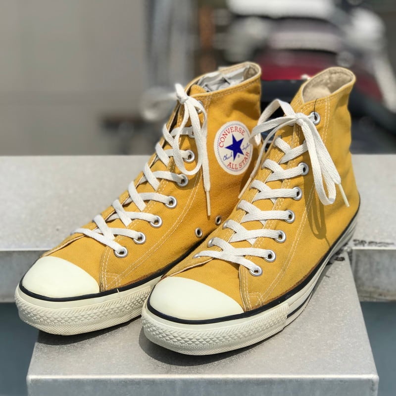 90's CONVERSE コンバース ALL STAR HI USA製 マスタード からし 黄 9