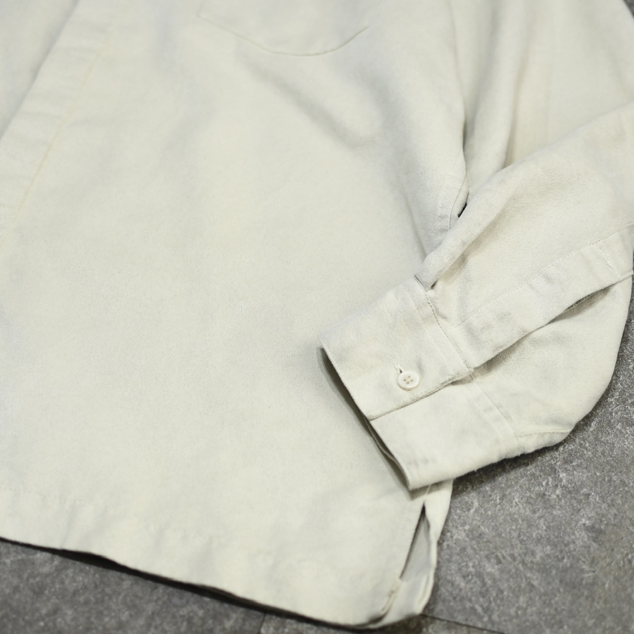 GEGRGE fake suede shirt cream