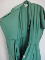 Vintage 100% silk shawl collar one piece