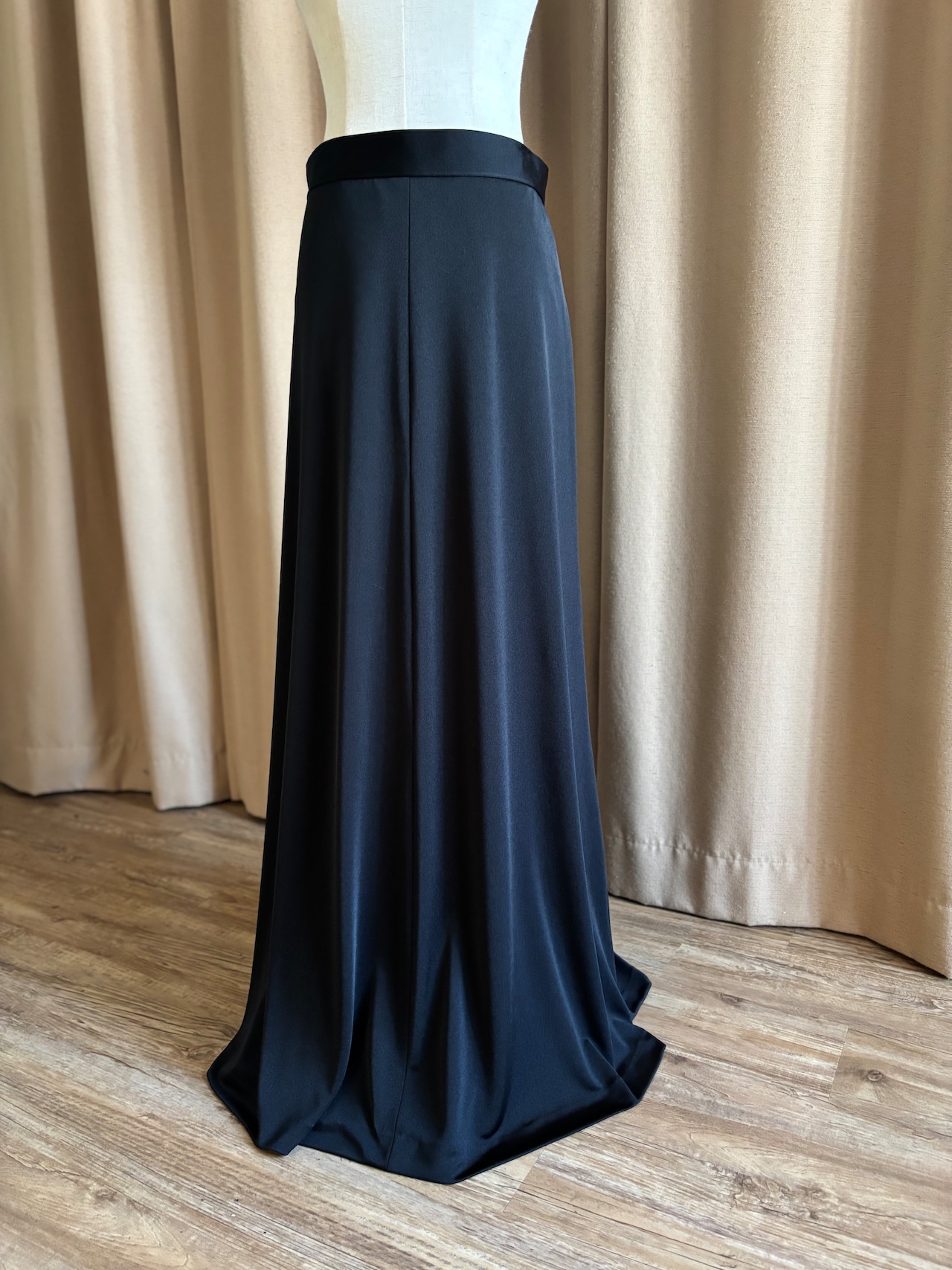 mode black maxi skirt-5149-2