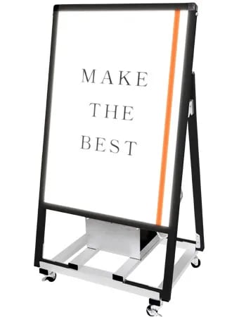 ブラックバリウススタンド看板バッテリーLED B2片面