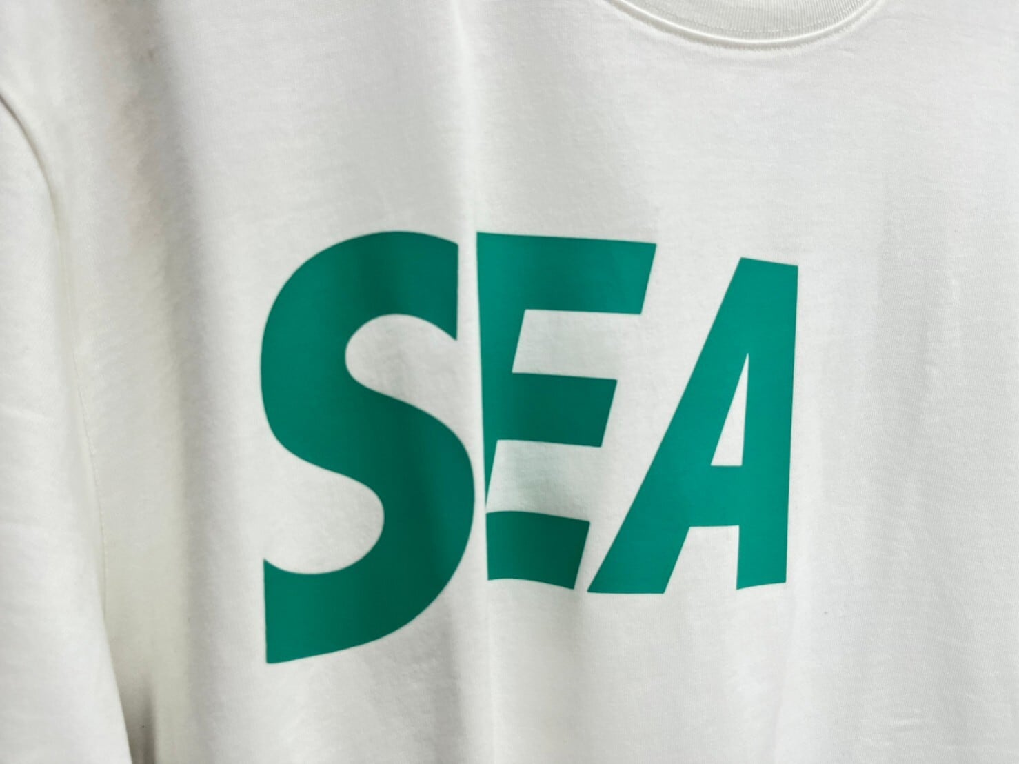 WIND AND SEA SEA S/S T-SHIRT LARGE WHITE/MINT WDS-SEA-22S-02 38621