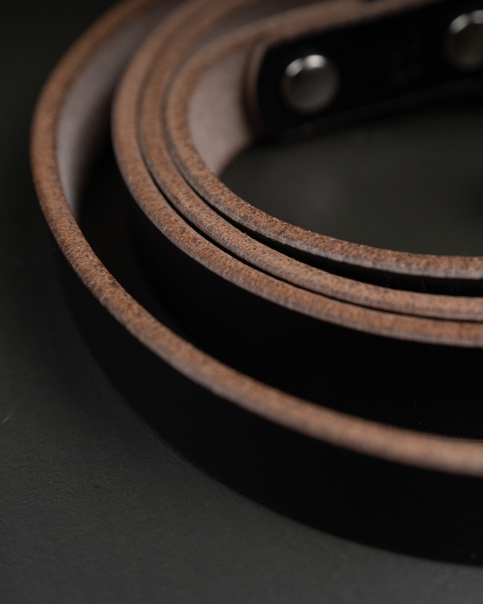 Button Works】N&J x BW Western Buckle Chromexcel Narrow Belt #3