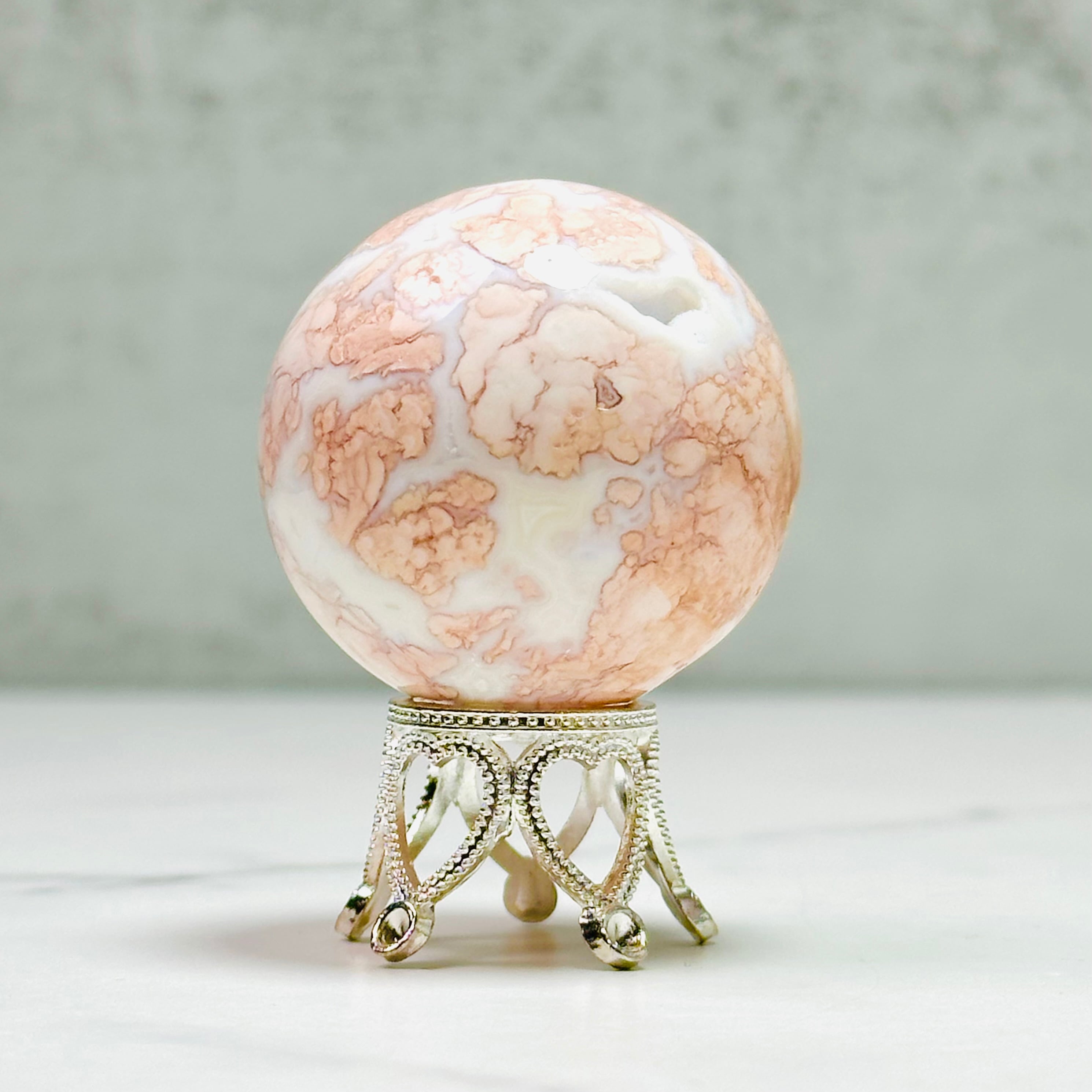 癒しの天然石インテリア｜ピンクアゲートスフィア Φ40mm | Mt.Sophia