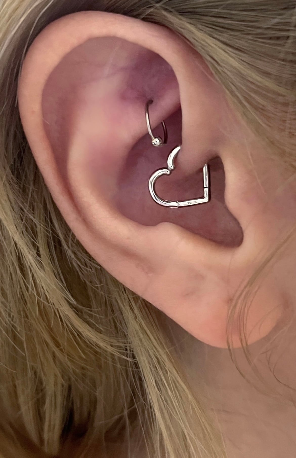 LANIE Heart Daith ボディピアス ダイス ハート クリッカーピアス 