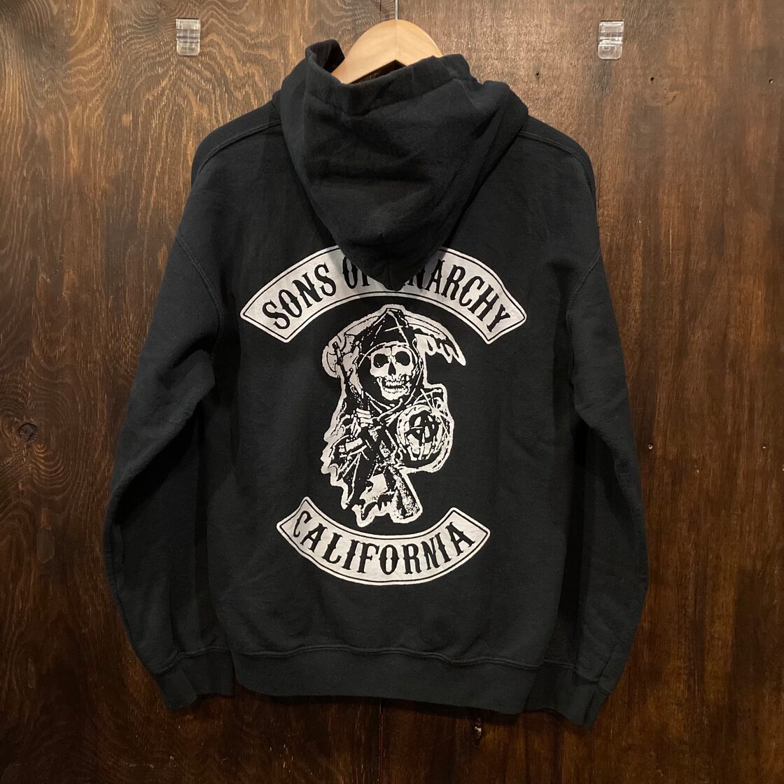 SONS OF ANARCHY サンズオブアナーキー スウェットパーカー 黒 Sサイズ 
