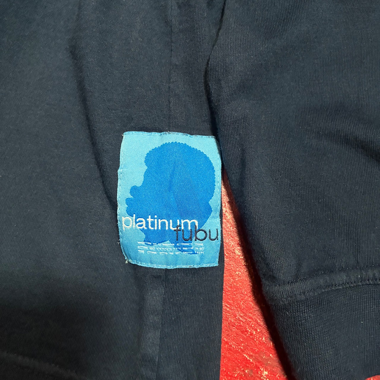 Platinum FUBU オーバーサイズ　ロンTee ネイビー　プラチナムフブ　