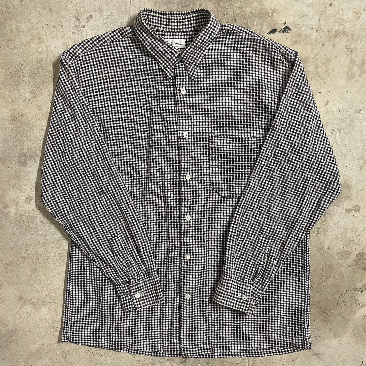 【Paul Smith】houndstooth design cotton shirt/ポールスミス 千鳥格子 総柄 デザイン コットン  シャツ/lsize/#0719/osaka | 〚ETON_VINTAGE〛 powered by BASE