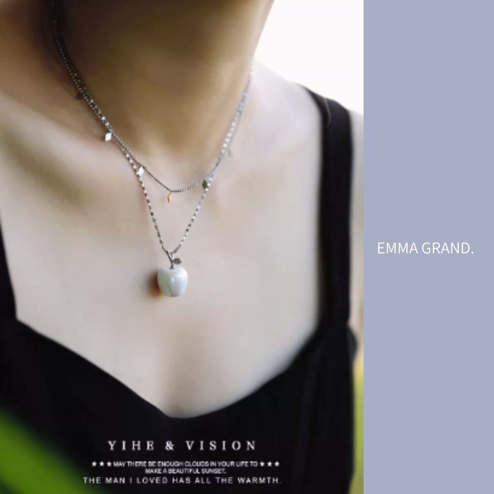 白林檎の二連チェーンネックレス E00492 | EMMA GRAND
