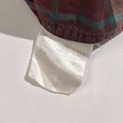 Mademoiselle NON NON マドモアゼルノンノン チェック 長袖 シャツ M /ボルドー グリーン系 レディース