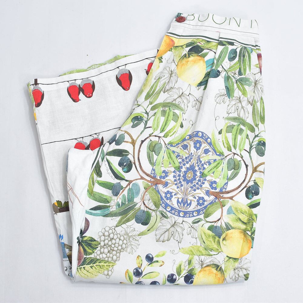 Remakeリメイク ヴィンテージ テキスタイル パッチワーク デザイン 再構築 ワイド ルーズシルエット バギーパンツ ツギハギ 古着 裏地付き レディースW71~90cm