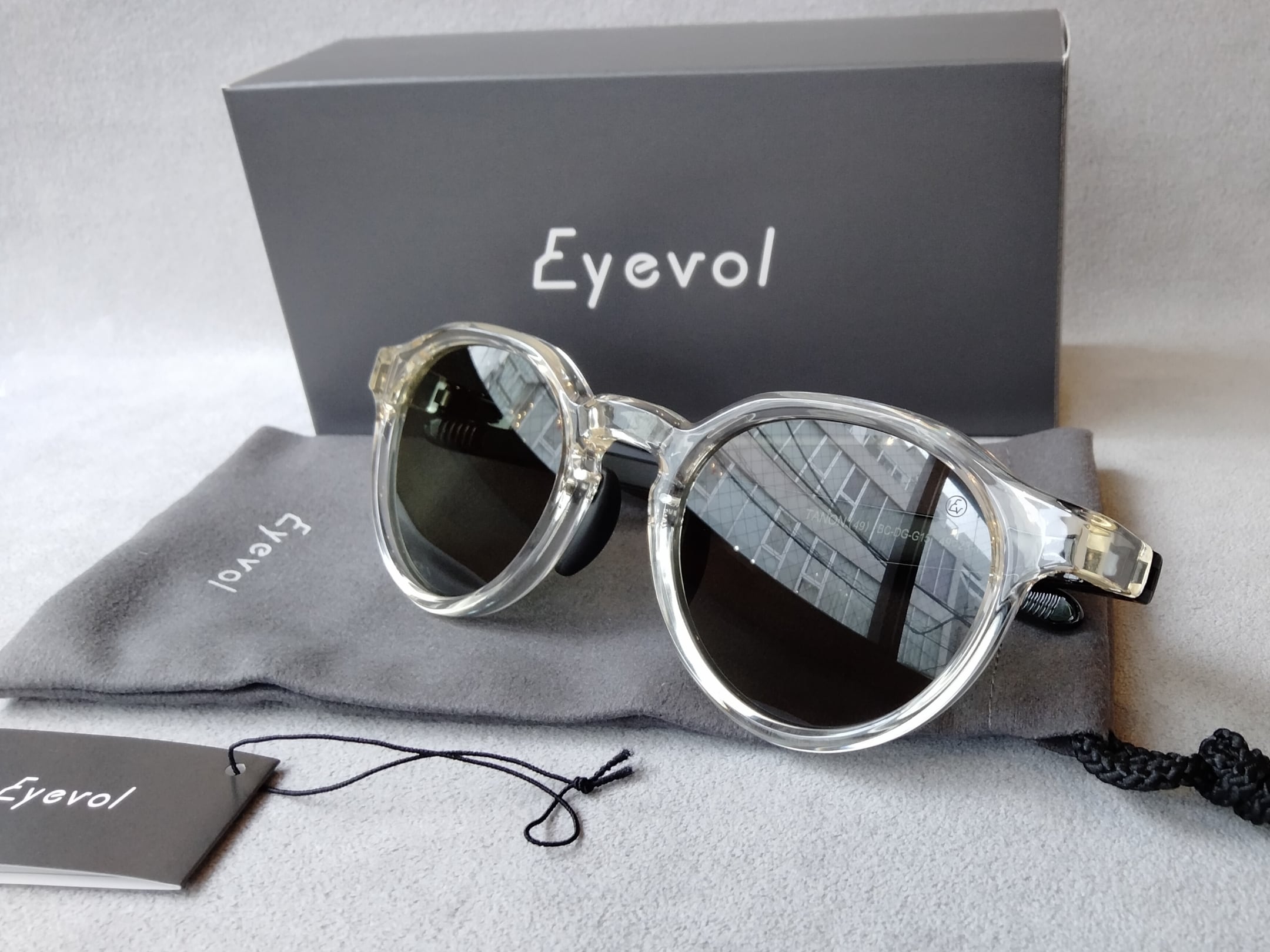 Eyevol TANON BKCL-DG 49□23-132 美品 TANON (49) Eyevol | BK-LY-PL-BK PL｜サングラスのEyevol（アイヴォル