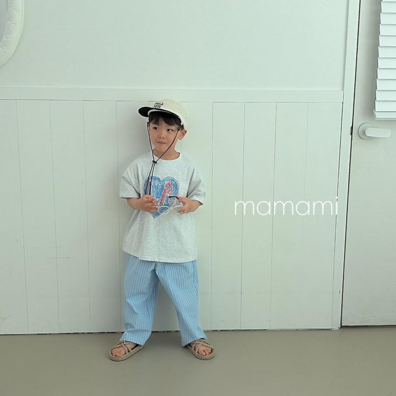 [mamami] Heart Lettering Tea (JS/JM/JL) / [마마미] 하트레터링티 (JS/JM/JL)