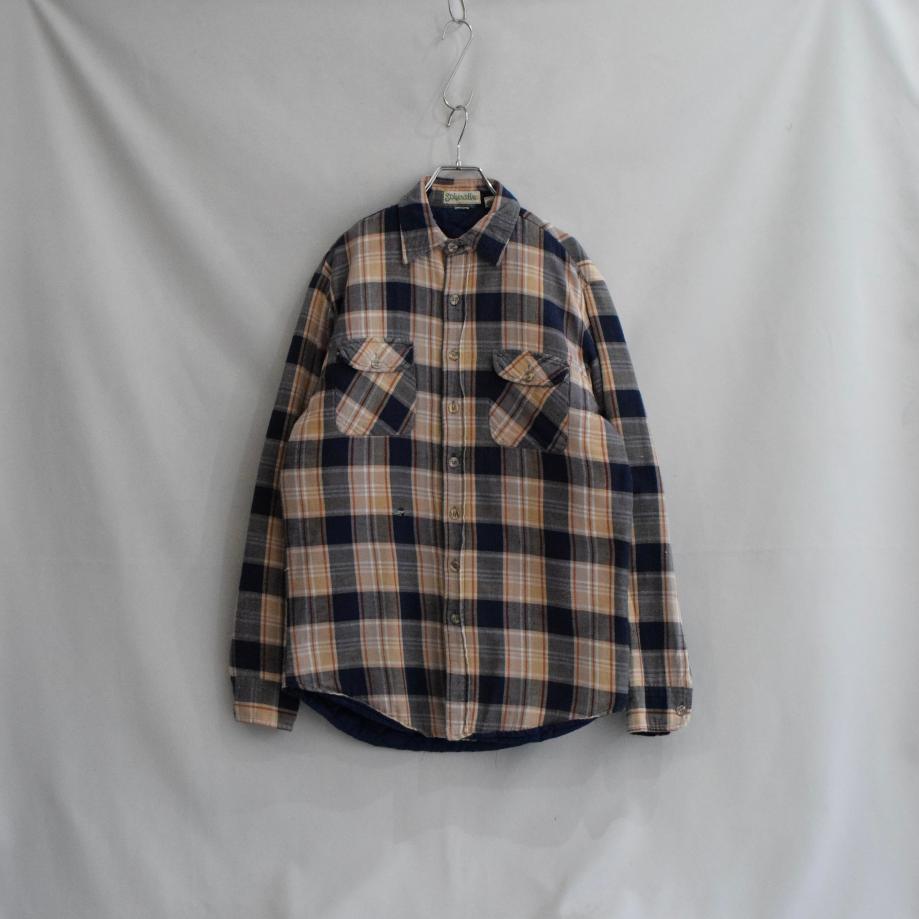 70's USA製 Pendleton ウールボードシャツ メンズM ブルー系 オンブレ