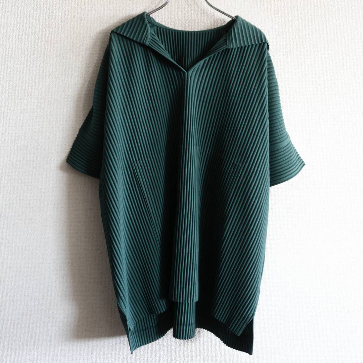 美品】 HOMME PLISSE ISSEY MIYAKE【プリーツ コート】3 ブラック
