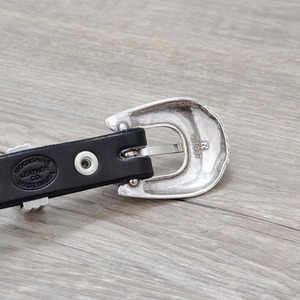 【MOONSHINE LEATHER(ムーンシャインレザー)】Made In USA Del Rio Buckle Western Leather Belt アメリカ製 デルリオバックル ウェスタンレザーベルト