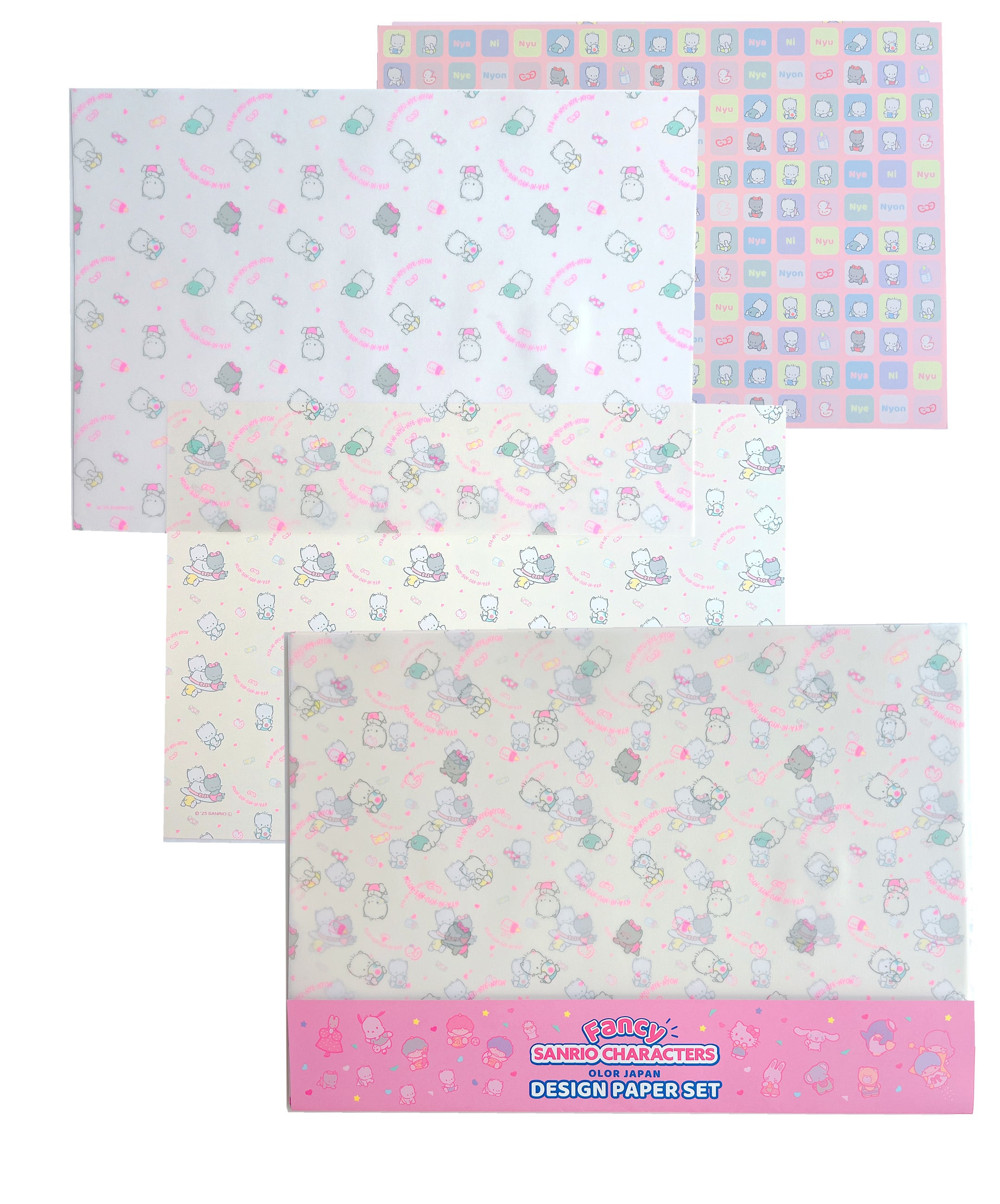 Sanrio Characters】POP PINK PRINT! Design paper set /MIX