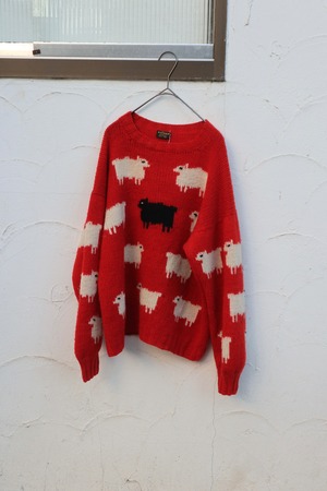 sheep sheep sheep alpaca wool knit sweater