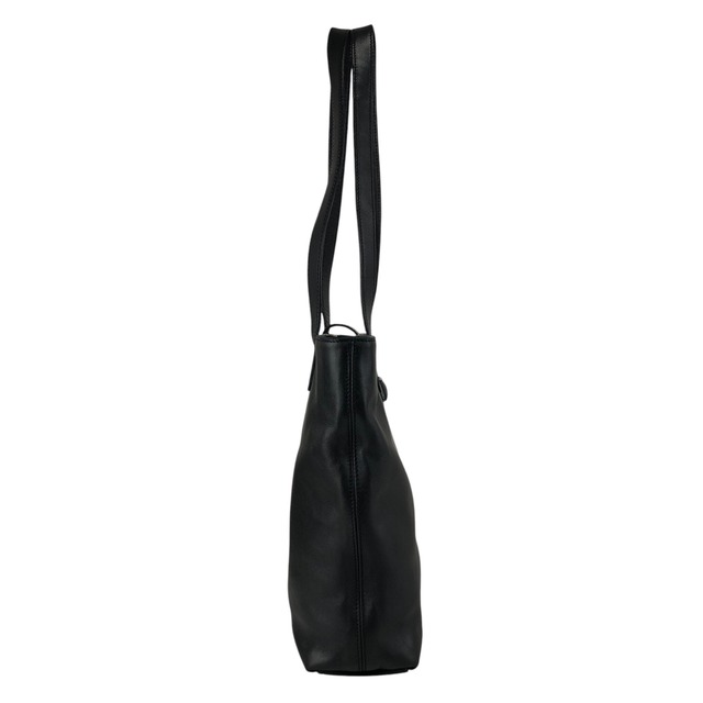 CHANEL シャネル ハンドバッグ ブラック ロゴ レザー トートバッグ vintage ヴィンテージ オールド 6vtcfe