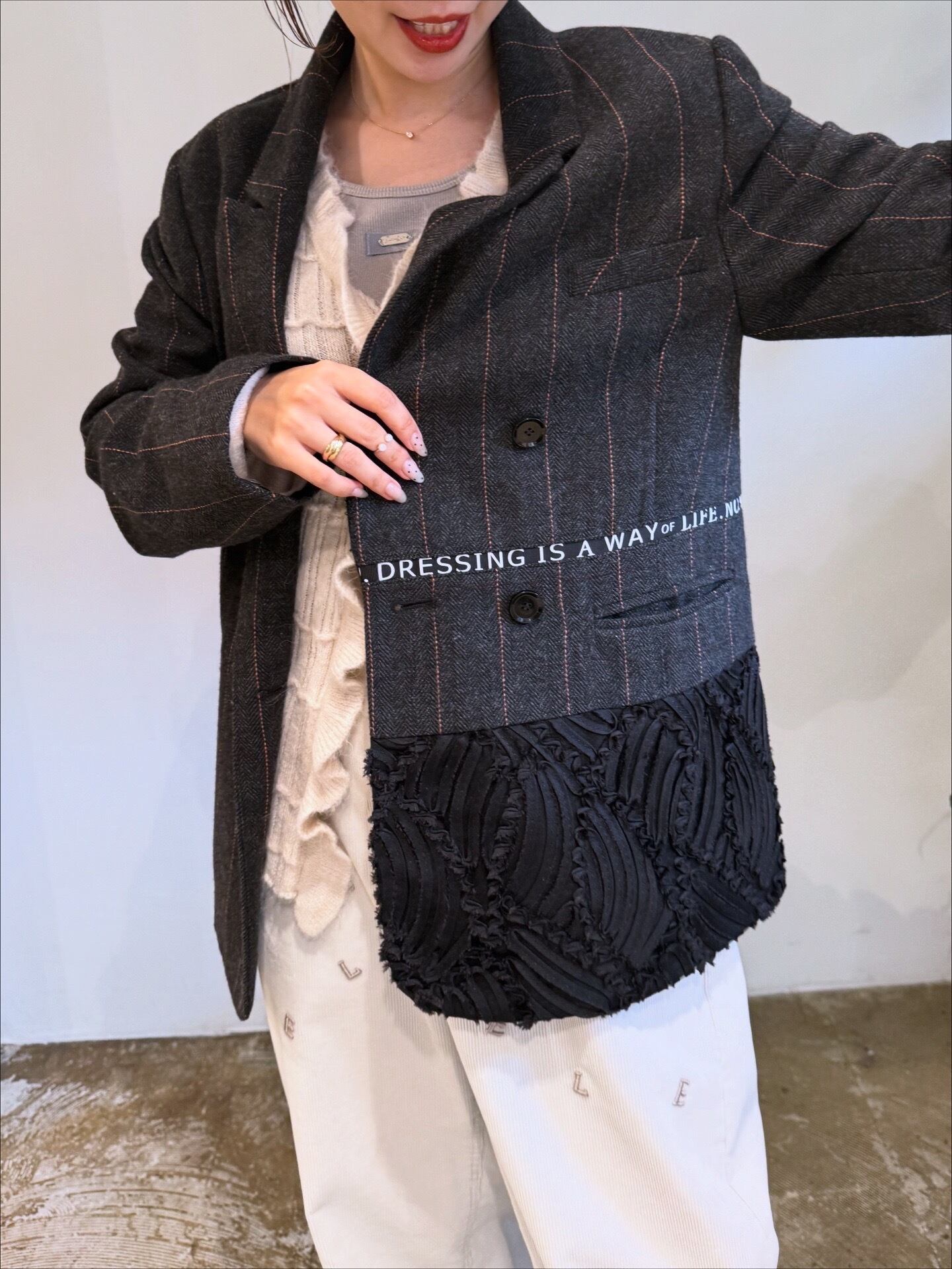 エイミーロウ Eimee Law チェックツイードロゴテープJK | Sister by