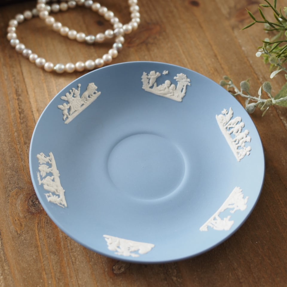 英国ウェッジウッドWEDGWOOD ジャスパーウェア ソーサー1枚 F5