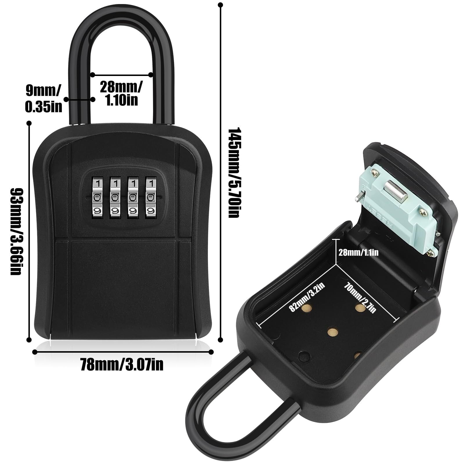 金庫 21L 家庭用金庫 テンキー式 電子セキュリティーボックス 鍵付き ヤマダモール | 金庫 テンキー式 家庭用 小型 セキュリティー