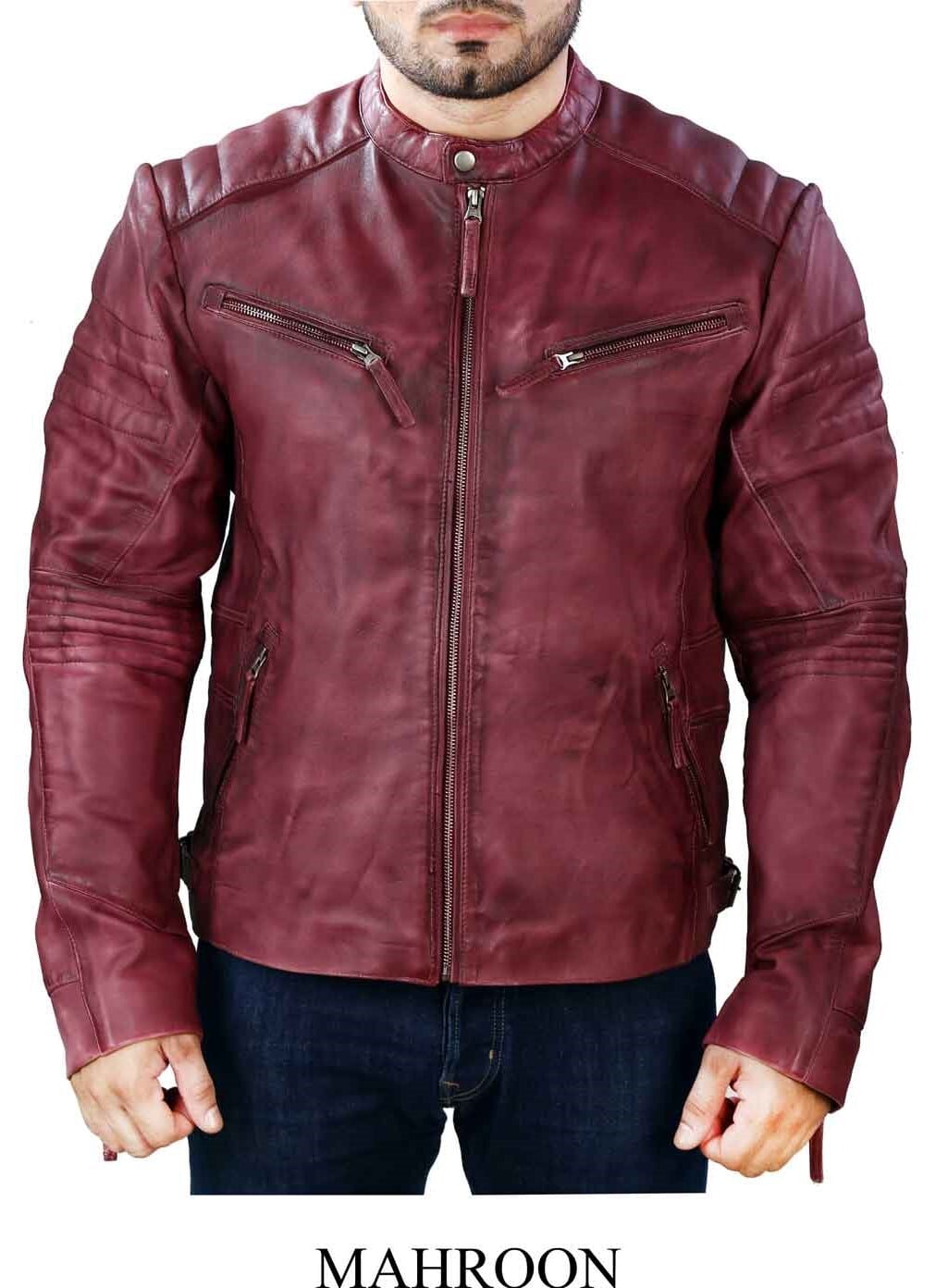 羊革クロスポケットワックスジャケット Sheep Leather Cross Pocket