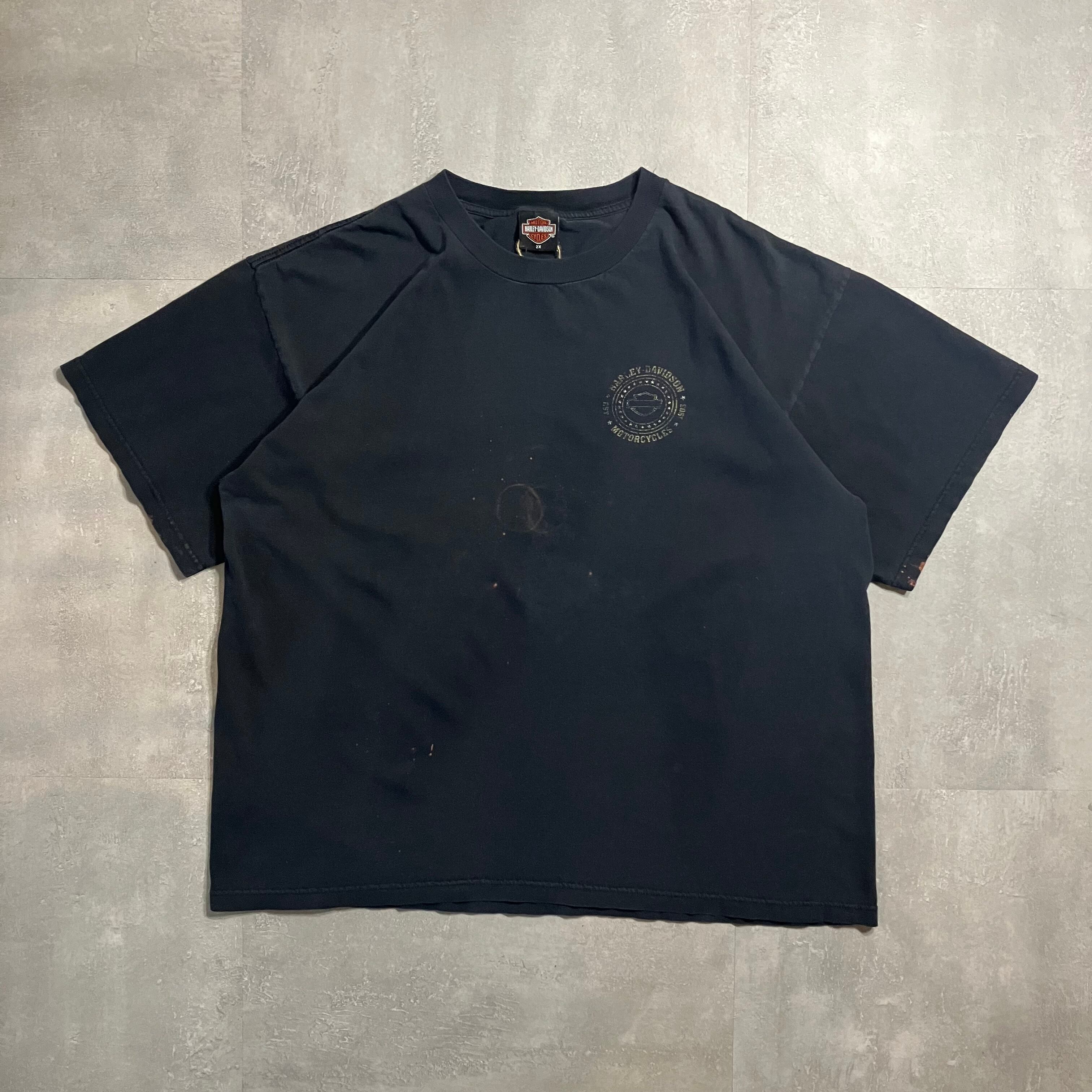 《XXL size》Harley-Davidson ハーレーダビッドソン プリントTシャツ ブラック 両面プリント No.3710