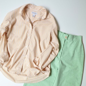 LANDS' END stripe shirt