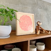 アートポスター 版画 フレーム付き おしゃれ 人気 北欧 風水 玄関 絵 正方形 花 モダン 赤 龍 バラ