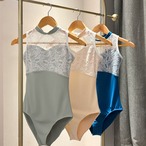 シアーレース ハイネック レオタード 3色展開 L1508