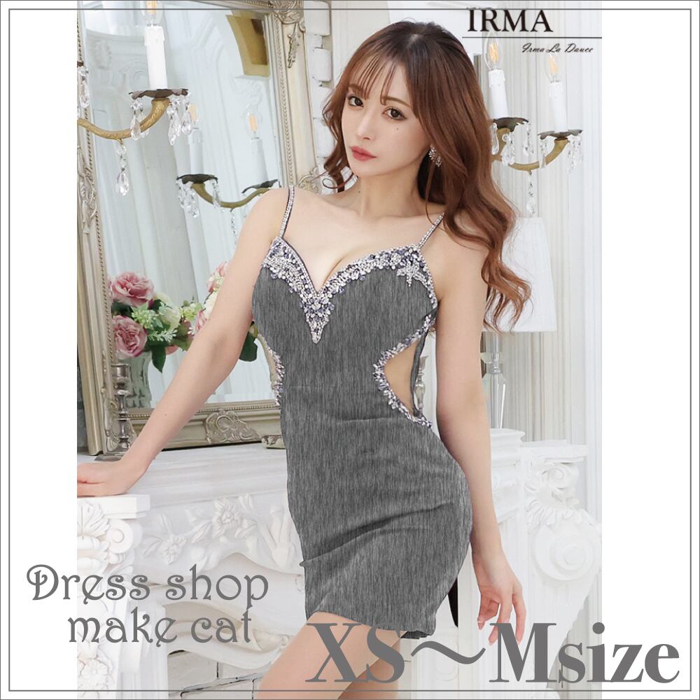 【IRMA JEAN MACLEAN】【即納】ワンカラー/カットウインドウ/刺繡/OP【21174】 【税込】