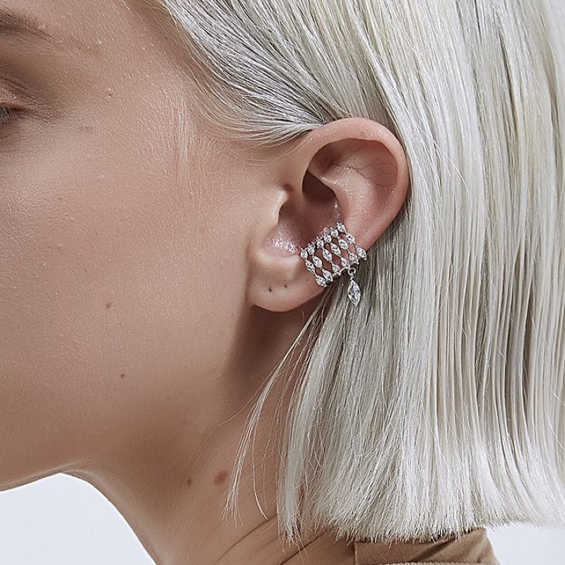 Metal wide ear cuff V0465