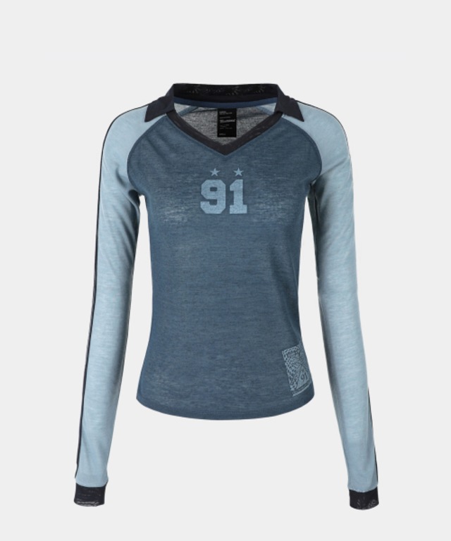 [BADBLOOD] Nadja Jersey Top - Powder Blue