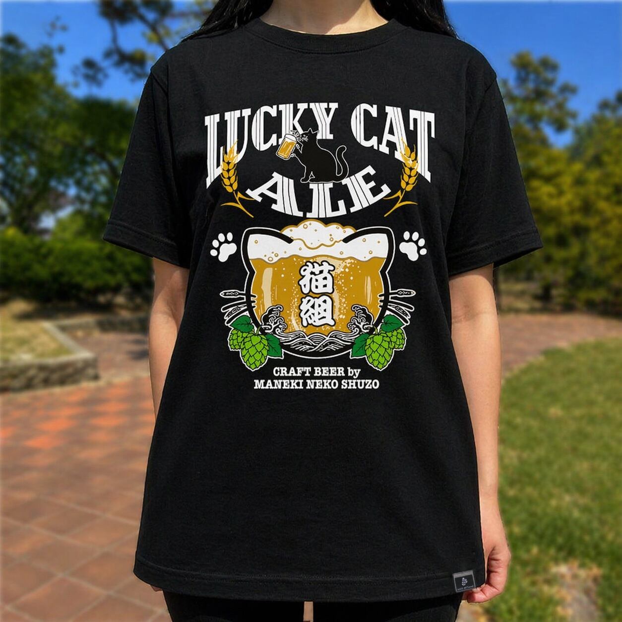 COLOR/カラー FOOLS! GET LUCKY!! Tシャツ 新品未着用 猫 Tシャツ おもしろ LUCKY CAT ALE | 猫Tシャツ屋のunit of land