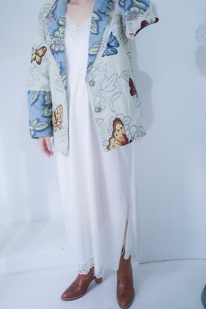 white lingerie long dress