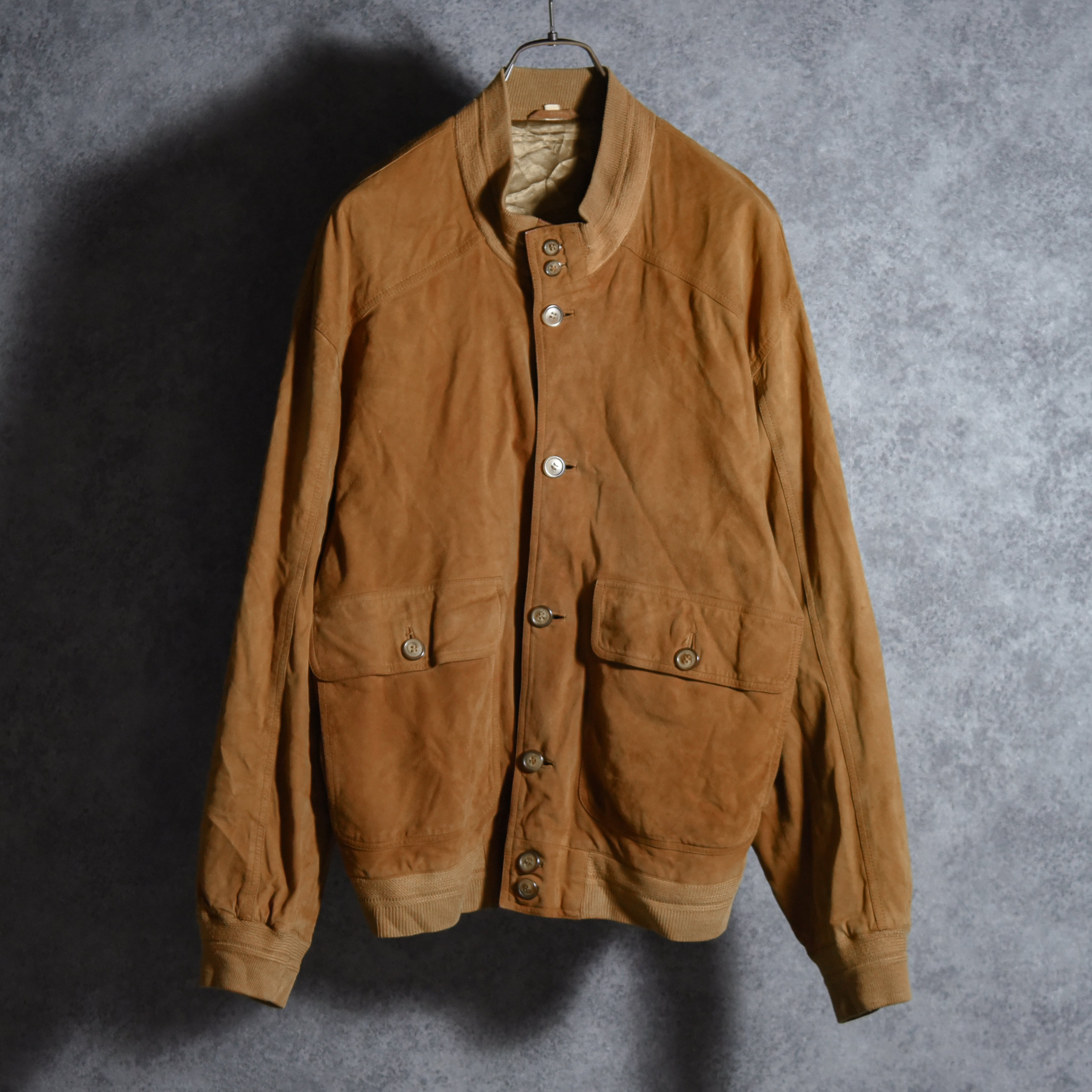 80-90s YVES SAINT LAURENT Suede Leather Jacket イブサンローラン