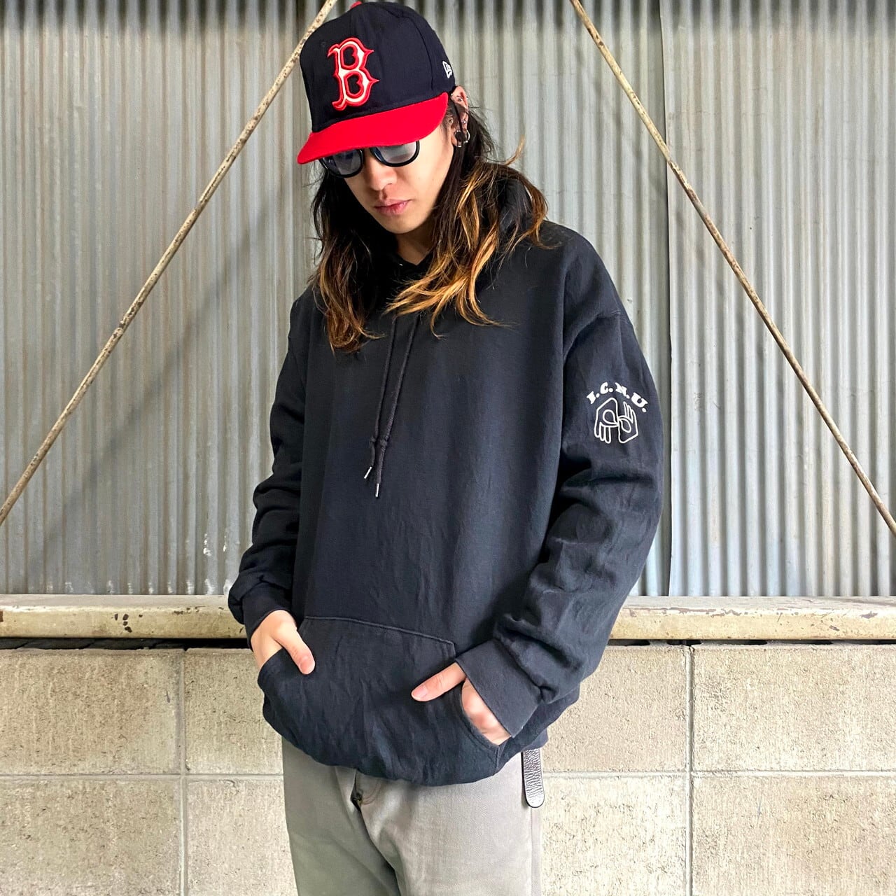 LEE 90s 企業ロゴ オレンジ スウェット SIZE:XL DEW CON