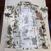 HOUSTON/ヒューストン 歌川国芳 COTTON RAYON ALOHA SHIRT (隅田川之朝霧)/アロハシャツ