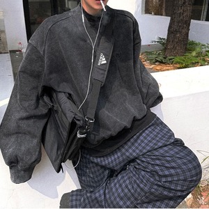 ショートワイドヴィンテージ調スウェット　1109