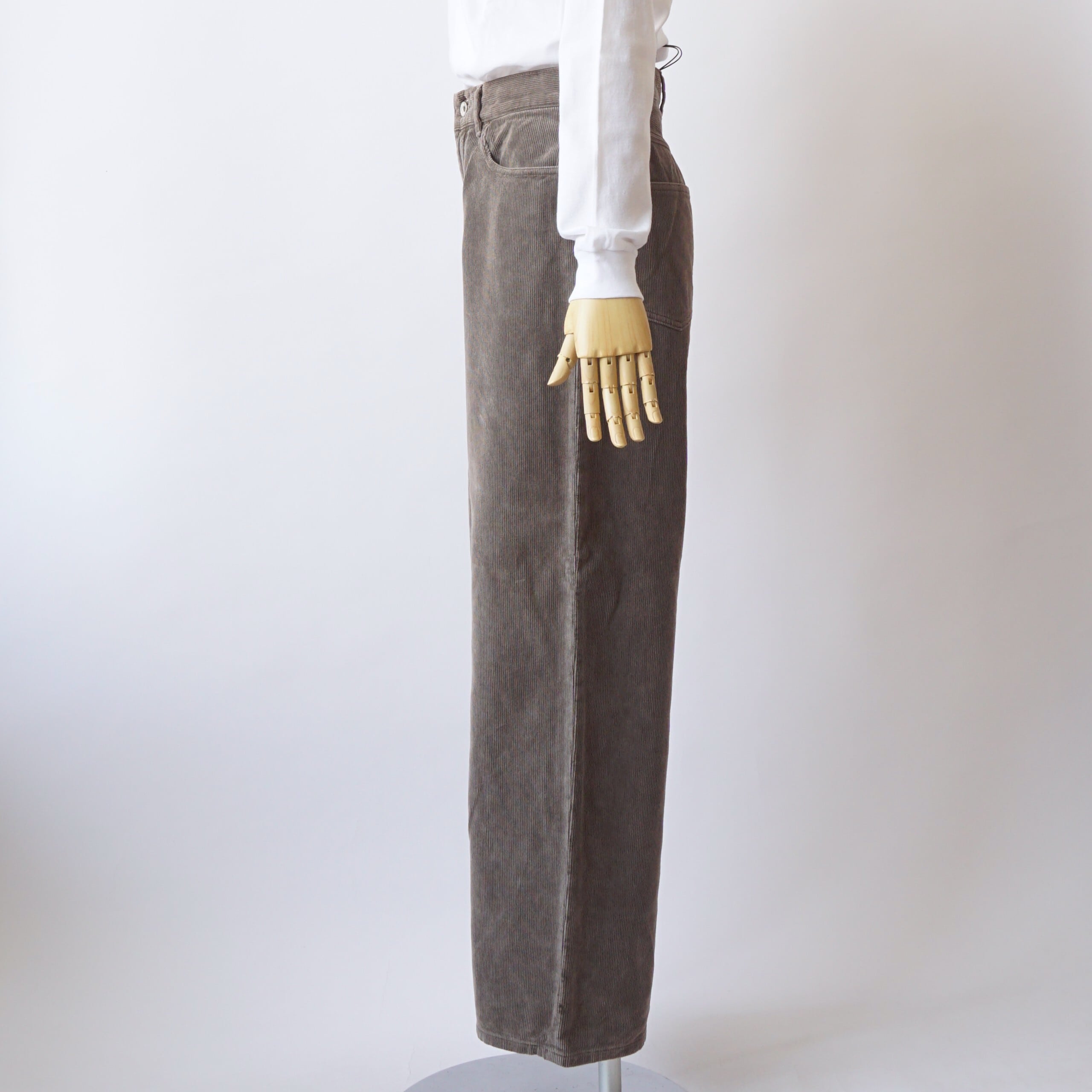 AURALEE/オーラリー・PIGMENT DYED FINX CORDUROY WIDE 5P PANTS | a