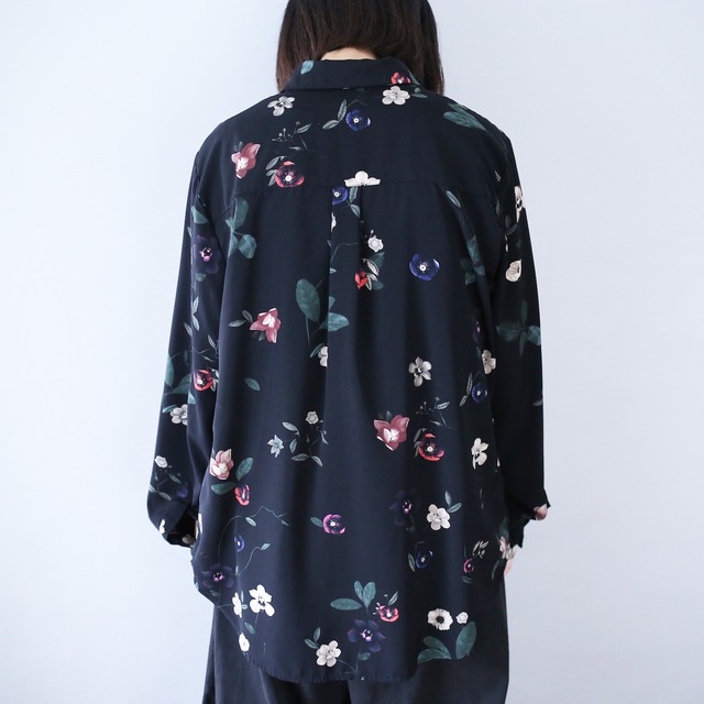 flower art pattern fry-front minimal mode shirt