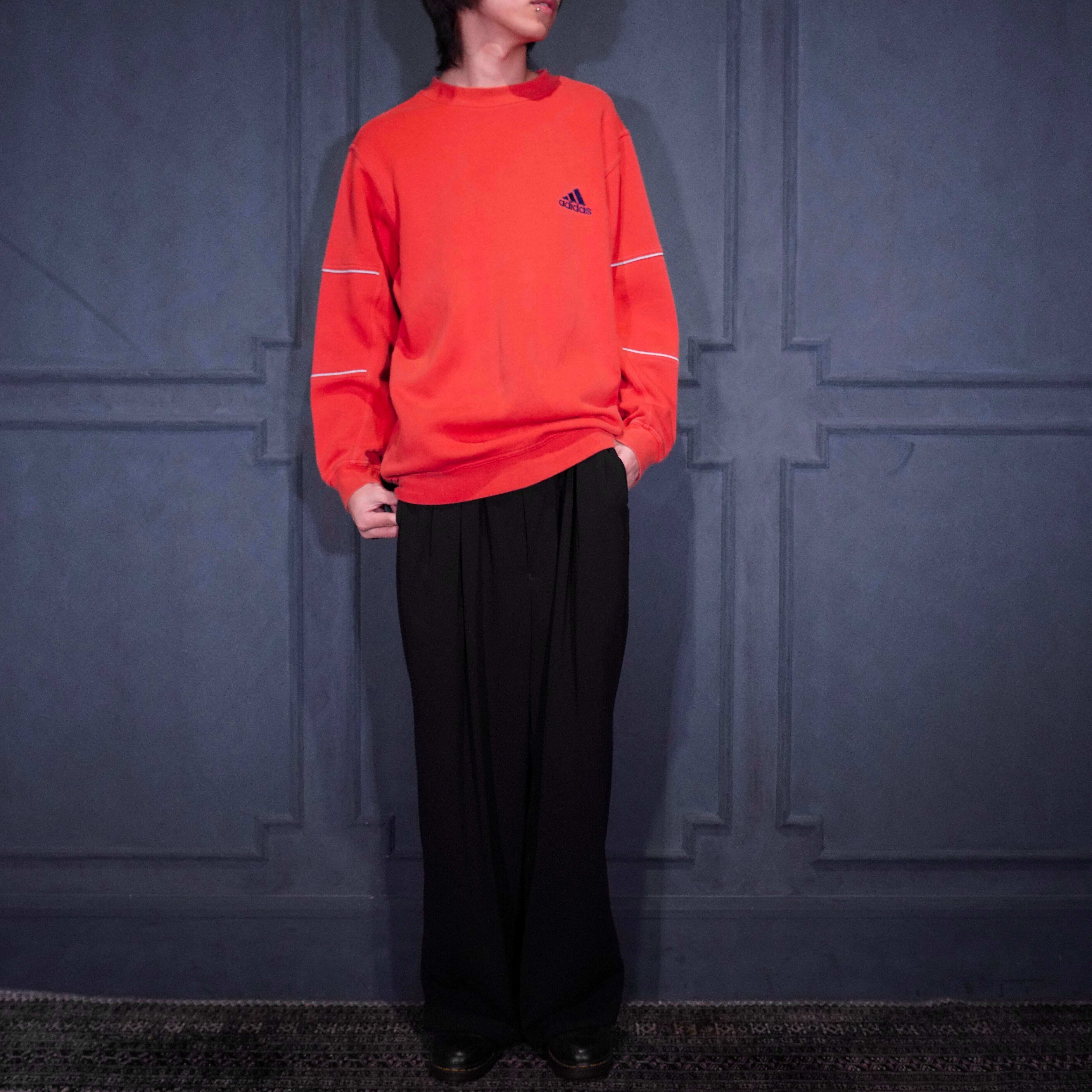 90's USA VINTAGE adidas LOGO EMBROIDERY DESIGN SWEAT SHIRT/90年代