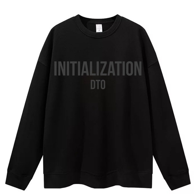 INITIALIZATION Acrylart sweat shirt Black 11.2oz
