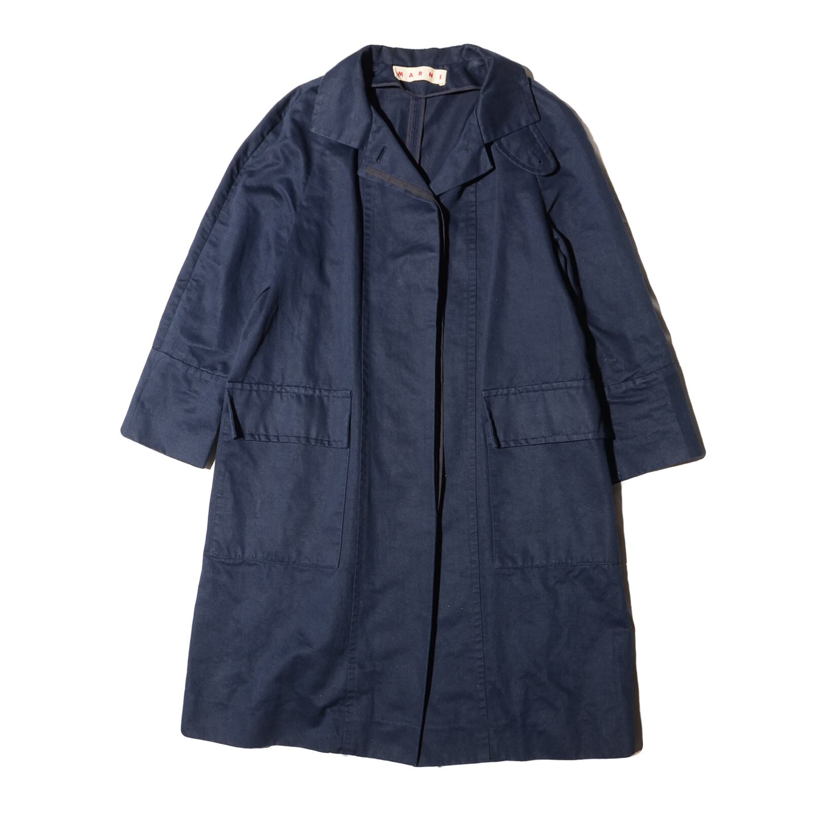 marni   cotton/linen  stand  coat