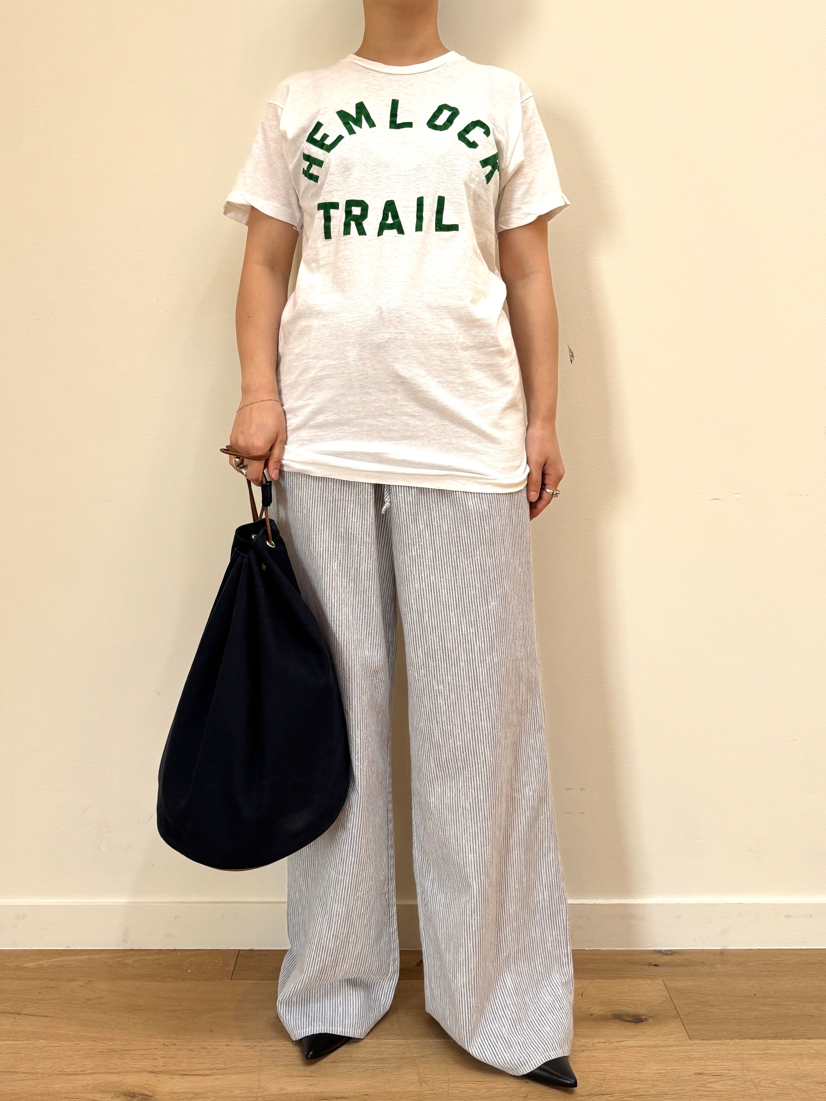 CU12-12 USED LOGO TEE "HEMLOCK TRAIL" -WHITEhi-